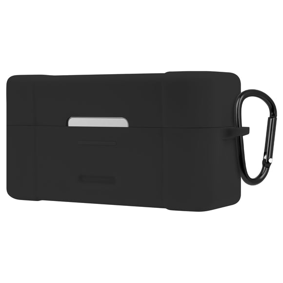 Geekria for Creators Microphone Case Cover Compatible with DJI Mic 2 Charging Case, Mic Silicone Protective Case Skin, Soft Microphone Travel Charging Case Sleeve (Black)