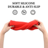 Geekria Silicone Speaker Case Cover Compatible with Bose SoundLink Plus, Protective Soft Skin, Replacement Portable Speakers Travel Carrying Sleeve with Shoulder Strap (Red)