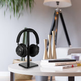 Geekria Aluminum Alloy Headphone Stand for Over-Ear Headphones, Gaming Headset Holder, Desk Display Hanger with Solid Heavy Base Compatible with Bose QC35, Studio3 (Black)