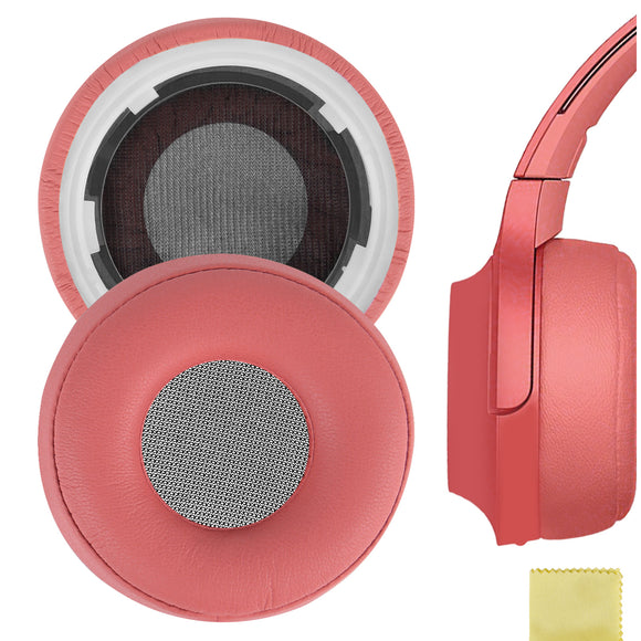 Geekria QuickFit Replacement Ear Pads for Sony WH-H800 Headphones Ear Cushions, Headset Earpads, Ear Cups Cover Repair Parts ( Red )