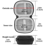 Geekria Shield Earbuds Case Compatible with JBL Vibe Beam 2/Buds 2, Tune 130NC/230NC/Flex, Replacement Hard Shell Travel Carrying Bag with Carabiner Clip (Dark Grey)