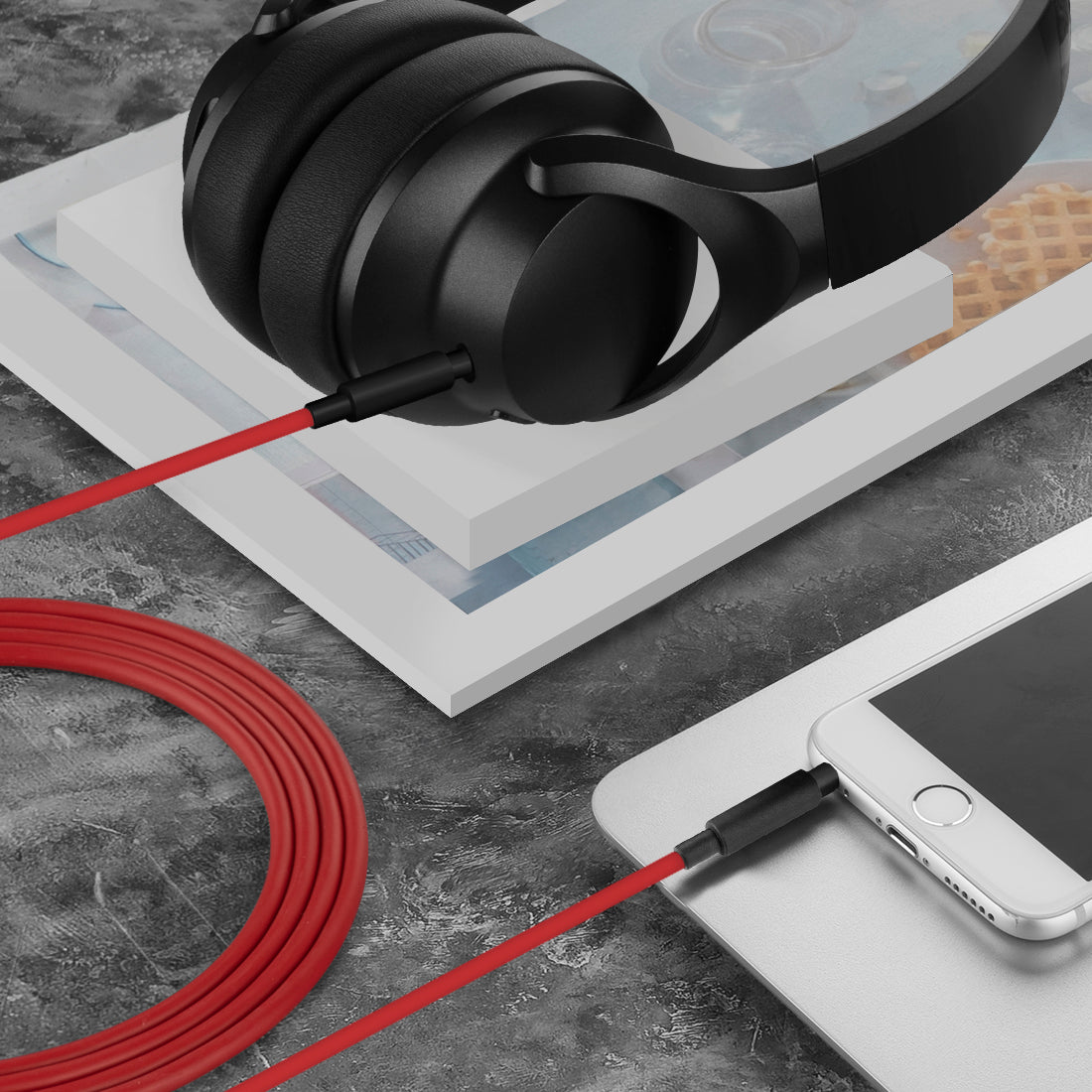 Geekria Audio Cable Compatible with Anker Soundcore Space One Pro, Q45
