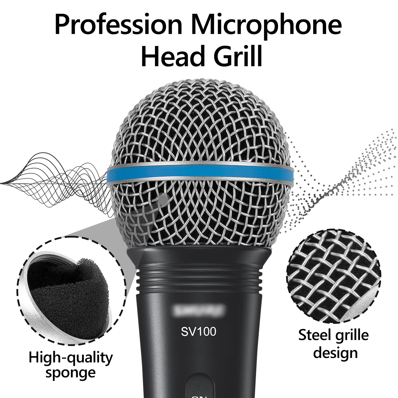 Geekria for Creators Microphone Replacement Grille for Shure SM58 SM5