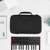 Geekria HardShell Case Compatible with Akai Professional MPK Mini MK3, 25-Key Ultra-Portable USB MIDI Drum Pad and Keyboard Controller Protective Cover (Dark Grey)