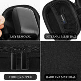 Geekria Shield Earbud Case Compatible with Jabra Elite 10 Gen 2,7, 8, 3, 4, 65t, 75t True Wireless Earbud, Replacement Hard Shell Travel Carrying Bag with Carabiner Clip (Black)