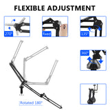 Geekria for Creators Microphone Arm Compatible with MXL 770, 990, 991, BCD-1, V67N Mic Boom Arm with Table Flange Mount Adapter, Suspension Stand, Mic Scissor Arm, Desk Mount Holder