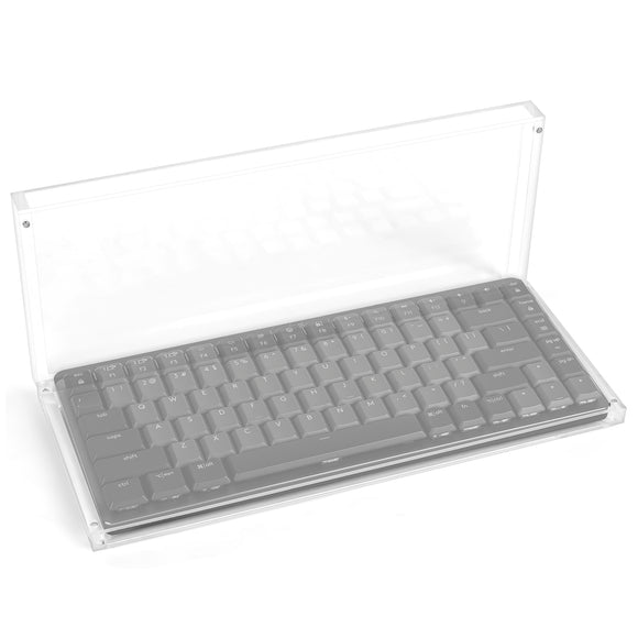 Geekria Keyboard Travel Case Compatible with Logitech MX Mechanical Mini Keyboard, Compact Wireless Keyboard Acrylic Dust Cover with Magnetic Closing, Full Closure Protection (Clear)