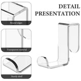 Geekria Acrylic Cubicle Wall Hooks for Headphones, Headphone Hook Holder, Headsets Hanger Compatible with Bose, SONY, Sennheiser, ATH, AKG, JBL General Purpose Game Earphone (2 Pack / Clear)