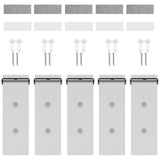 Geekria Foldable Wall Mount Headphones Holder, Headset Wall Hanger, Aluminum Wall Mount Hook, Hold Up to 1kg with 3M Tape, 20kg with Screws, Stand Come with Protective Pad (Silver / 5 Pcs)
