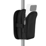 Geekria Hanging Power Bank Pouch for Tripods, Light Stands and Crossbars, Mount Holder Organizer Bag with Storage Pocket for Charger, Cable, Phone and Camera Accessories
