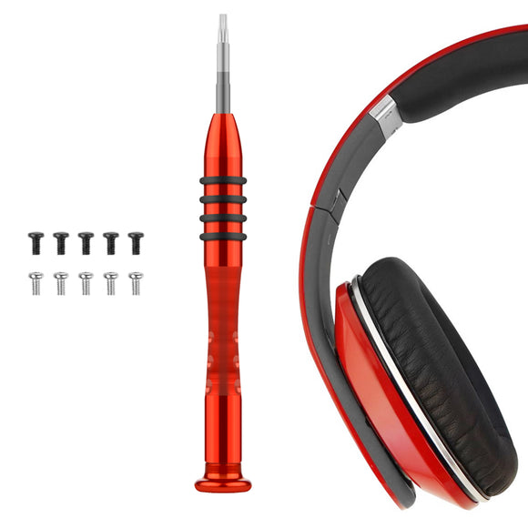 Geekria Replacement Headband Tool Compatible with Beats Studio3 Wireless, Studio2, Studio 1.0 Headphones, 10 Pcs Replacement Screws + Screwdriver Tool Kit / Headset Headband Repair Tool (Red)