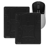 Geekria Gaming Mouse Anti-Sweat Tape, Suede Headliner Fabric High-Performance Sweat-Wicking Material Pre-Cut 2-Pack, Compatible with Logitech G PRO X2 (Black)