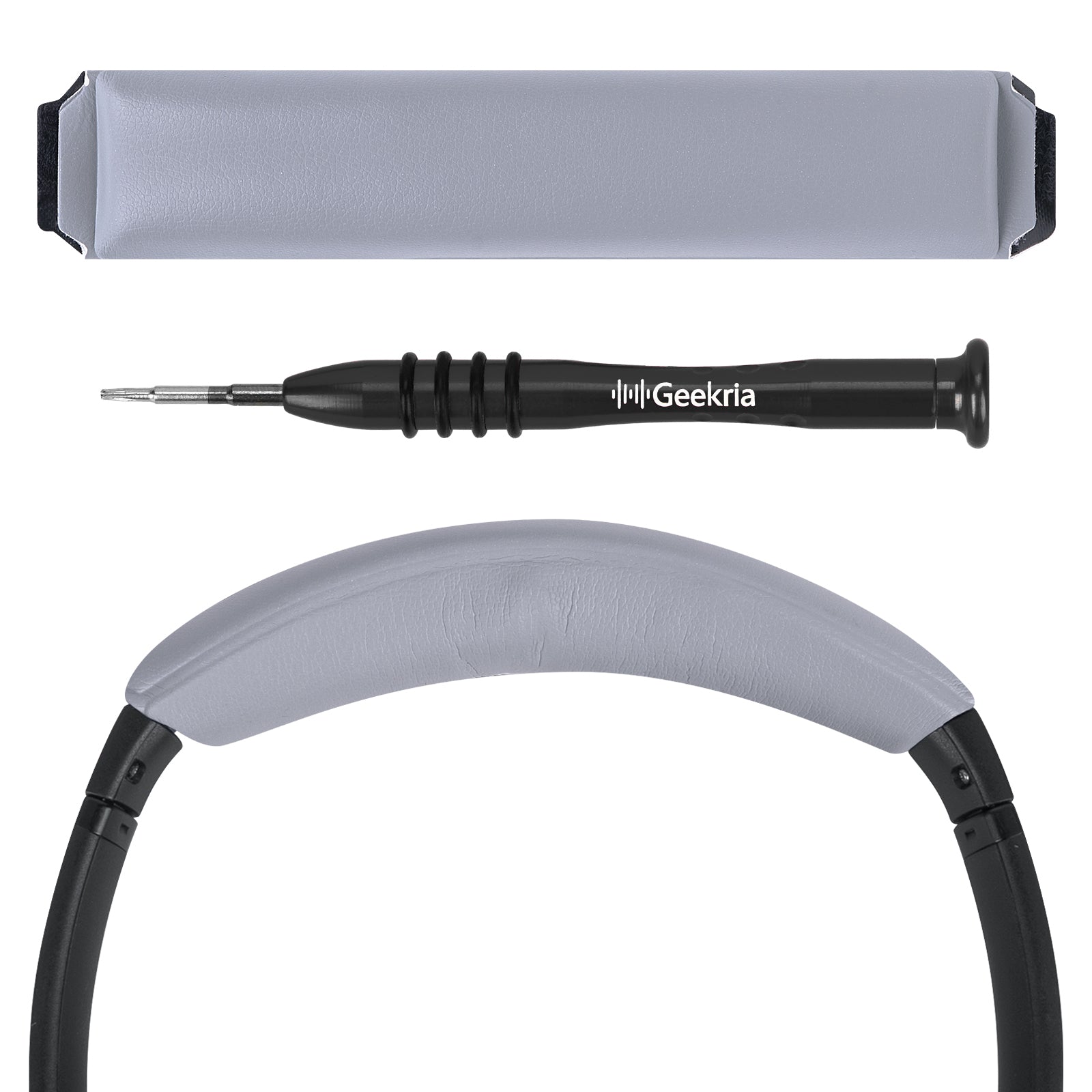 Kit De Diadema De Repuesto Para Auriculares Bose QC35 Y QC35 II - Cuero Proteico, Montaje Sin Desarmar, Color Plata