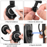 Geekria Magnetic Detachable Boom Microphone, Convert Any Headphone into a Gaming Headset, Compatible with PC, PS4/5, Switch, Tablets - Plug and Play, Noise Cancelling, Black