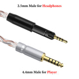 Geekria Apollo Silver-Plated Upgrade Audio Cable Compatible with Sennheiser HD 620S/HD 550/HD 505/HD 560S/HD 400 PRO/HD 599/HD 598/HD 579/HD 569 Headphones, 4.4mm Plug (4 ft / 1.2 m)