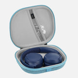 Geekria Shield On-Ear Headphones Case Compatible with JBL Tune 510BT, Tune 660NC, Tune 560BT, Tune 500BT Case, Replacement Hard Shell Travel Carrying Bag with Cable Storage (Light Blue)