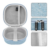 Geekria Shield Speaker Case Compatible with Bose SoundLink Micro II, Replacement Hard Shell Portable Protective Travel Carrying Bag with Cable Storage, Keychain Hook (Blue)