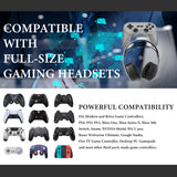 Geekria Wall Mount Controller & Headphone Holder, Acrylic Dual Storage Hook, Wall Mounted Gamepad Stand for 8BitDo Pro 2, Ultimate, Space Saving Gaming Accessories (Clear)