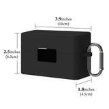 Geekria for Creators Microphone Case Cover Compatible with DJI Mic Mini Charging Case, Mic Silicone Protective Case Skin, Soft Microphone Travel Charging Case (Black)