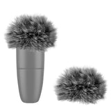 Geekria for Creators Furry Windscreen for 0.2'' (5mm) Diameter Microphones, Mic DeadCat Wind Cover Muff, Windbuster, Fluff Cover Windshield Compatible with Sennheiser MKE (Grey / 2 Pack)