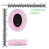 Geekria SNAP Ear Pads Replacement Kit Compatible with Beats Studio Pro Headphones, Magnetic Easy Switch Comfortable Cushions, Exchange in Seconds (Pink Mesh Fabric, 1 Pair)