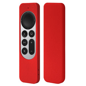 Geekria Protective Case Compatible with 2022 Apple TV 4K 3th Gen Remote - Light Weight Anti Slip Shock Proof Silicone Cover for 2021 Apple TV 4K Siri 2nd Gen Remote Controller with Lanyard (Red)