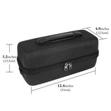 Geekria Shield Speaker Case Compatible with JBL Charge 6, Replacement Hard Shell Portable Protective Carrying Bag With Cable Storage, Keychain Hook, Travel Shoulder Strap (Dark Grey)