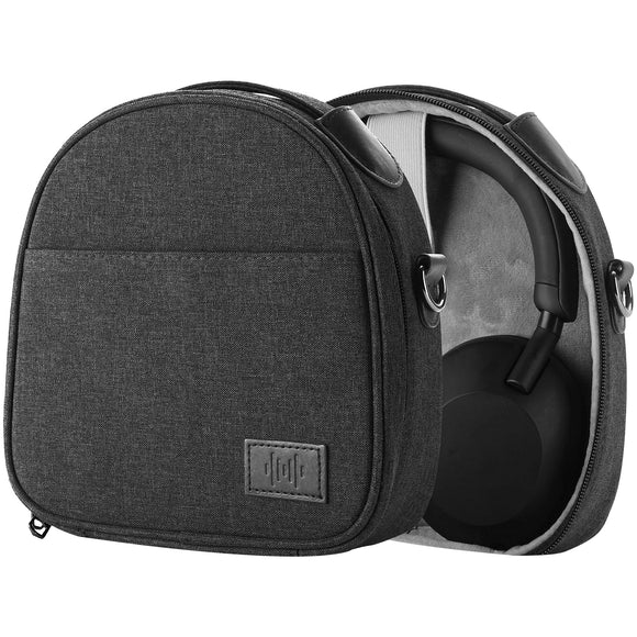 Geekria Headphones Pouch Compatible with Sony WH-1000XM5, WH-1000XM4, WH-XB910N, XB900N, WH-CH710N, WH-CH520 Case, Replacement Protective Travel Carrying Bag with Cable Storage (Grey)