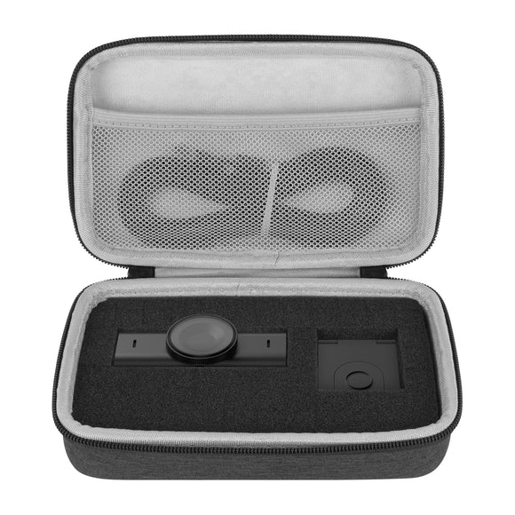Geekria Webcam Carrying Case Compatible with Logitech MX Brio Ultra HD 4K Streaming Webcam Replacement Hard Shell Travel Carrying Bag with Cable Storage (Dark Grey)