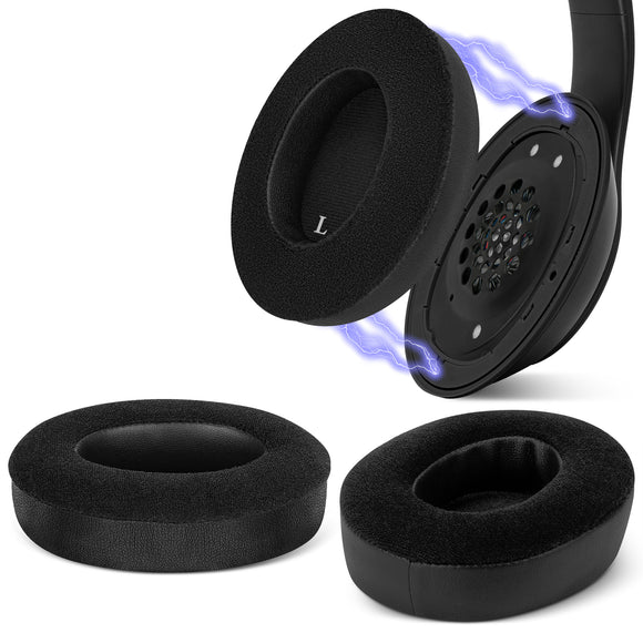 Geekria SNAP Magnetic Ear Pads for Beats Studio 2/3 Wireless Series Easy Switch Ear Cushions, Exchange Earpads in Seconds (Black Velour, 1 Pair)