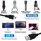 Geekria for Creators Micro USB to USB Microphone Cable 10 ft / 300 CM, Compatible with HyperX QuadCast SAMSON Meteor, Audio-Technica AT2005USB, FIFINE K690, K678 Balanced Mic Cord (Black)