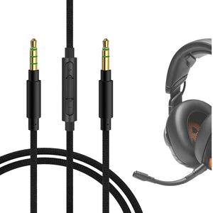 Geekria Audio Cable with Mic Compatible with JBL Live 770NC Headphones Cable, 3.5mm Replacement Stereo Cord with Inline Microphone and Volume Control (4ft/1.2m)