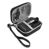 Geekria Shield Carry Case Compatible with Fender Mustang Micro Headphone Amp Case, Replacement Hard Shell Travel Carrying Bag with Cable Storage (Grey)