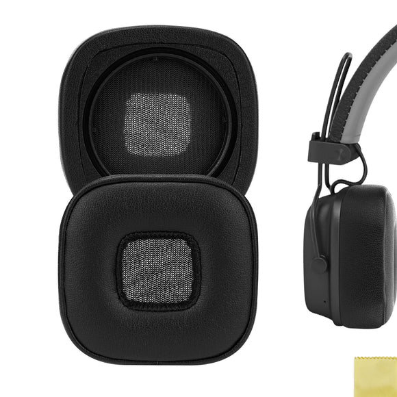 Geekria QuickFit Replacement Ear Pads Compatible with Marshall Major V On-Ear Headphones, Repair Parts (Black)