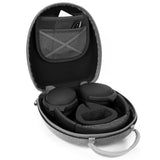 Geekria Shield Headphones Case Compatible with Skullcandy Riff 2, Hesh 3, Hesh Evo, Crusher Evo, Crusher ANC 2 Case, Replacement Hard Shell Travel Carrying Bag with Cable Storage (Microfiber Grey)