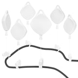 Geekria VR Cable Management Compatible with Meta Quest 3S, 2, Pro, PSVR 2, HTC Vive, Vive Pro, HP Reverb G2 VR Accessories, Drill Free VR Pulley System (White, 6 Packs)
