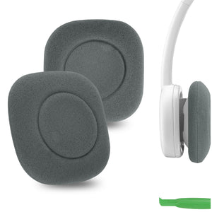 Geekria QuickFit Foam Replacement Ear Pads for Logitech H150 H151 H130 H250 Headphones Ear Cushions, Headset Earpads, Ear Cups Cover Repair Parts (Grey)