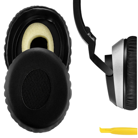 Geekria QuickFit Replacement Ear Pads for Bose On-Ear OE2, OE2i, SoundTrue On-Ear, SoundLink On-Ear Headphones Ear Cushions, Headset Earpads, Ear Cups Cover Repair Parts (Black)