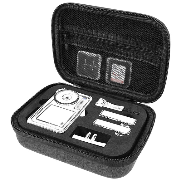 Geekria Carrying Case Compatible with DJI Osmo Action 5 Pro, 4, 3 Camera Protective Case, Hard Shell Travel Storage Bag with Cable Storage for Action5 Pro Accessories (Dark Grey)