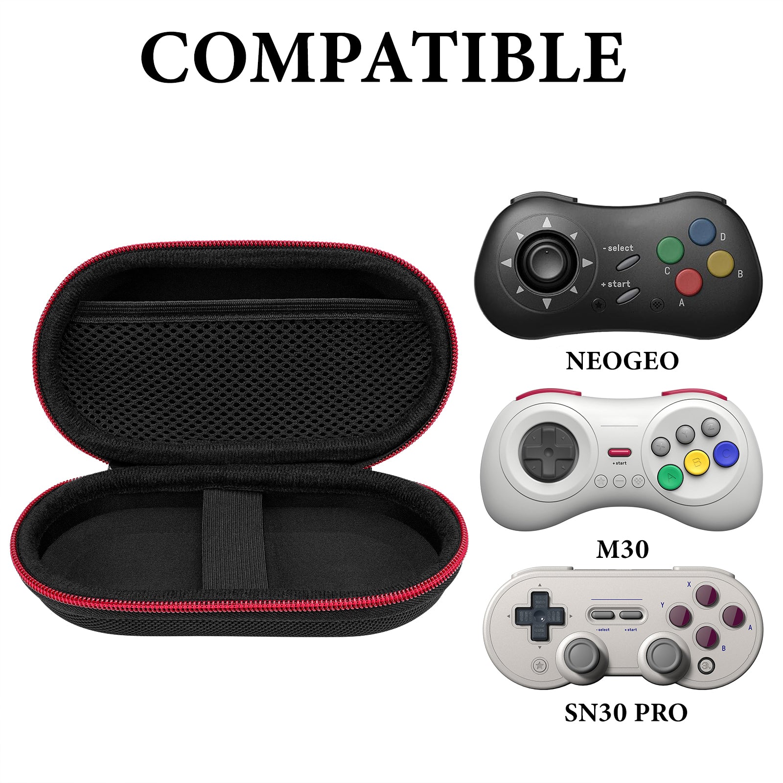 8bitdo Sn30 Raspberry Pi Case Geekria Carrying Case Compatible with 8Bitdo NEOGEO, M30, SN30 Pro Wir