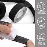 Geekria Headphones Headband Repair Wrap, Headset Head Cover Compatible with Sony WH-1000XM5, Skullcandy Crusher ANC, Soundcore Life Q20, Easy DIY Installation (Black/ 2 Pcs)