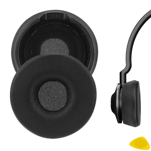 Geekria QuicFit Replacement Ear Pads for Jabra Engage55/65/75 Headphones Ear Cushions, Repair Parts Do Not Fit Engage 50 (Black)