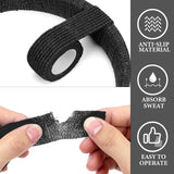 Geekria Non-woven Fabric Headband Cover Compatible with Bose QC Ultra, Sony WH-1000XM5, Skullcandy Crusher Wireless, Beats Studio 3, Studio Pro, Soundcore Life Q20 Headphones (Black/2 Pcs)