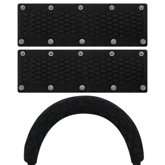 Geekria Knit Fabric Headband Cover Compatible with Bose NCH 700, NC700 (794297-0100) Headphones, Replacement Repair Part (Black)