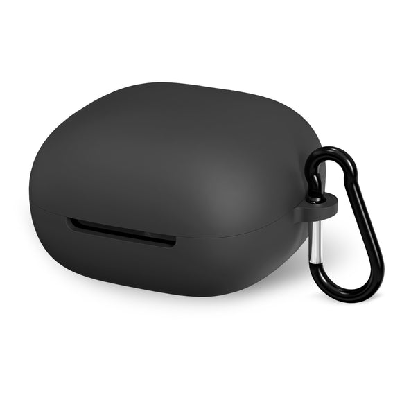 Geekria Silicone Case Cover Compatible with ATH-CKS50TW2 True Wireless Earbuds, Protective Earphones Skin Cover with Keychain Hook, Charging Port Accessible (Black)
