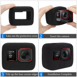 Geekria for Creators Windslayer Cover Wind Muff Compatible with Insta360 Ace Pro 2, Ace Pro, Ace Action Camera, Housing Frame Case, Video Noise Reduction Sponge Accessories (Black / 2 Pack)