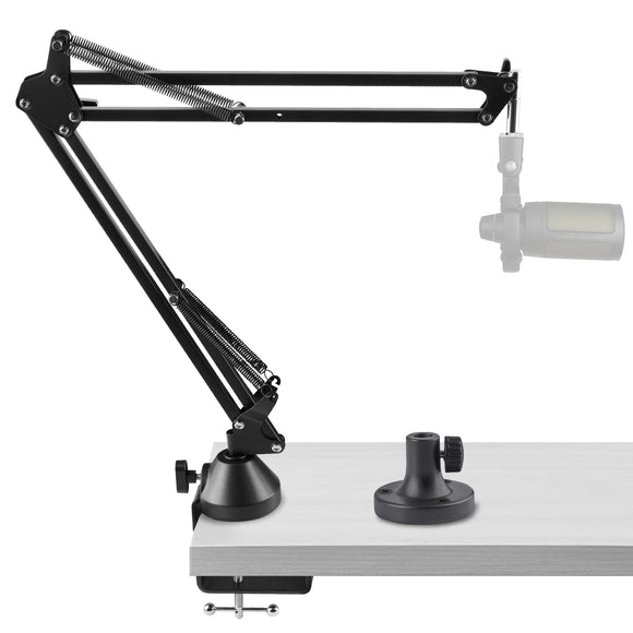 Geekria for Creators Microphone Arm Compatible with Fifine K669, K670, K670B, K658, K678, AmpliGame A6T, A8, Mic Boom Arm Mount Adapter, Suspension Stand, Mic Scissor Arm, Desk Mount Holder