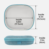 Geekria Shield On-Ear Headphones Case Compatible with JBL Tune 510BT, Tune 660NC, Tune 560BT, Tune 500BT Case, Replacement Hard Shell Travel Carrying Bag with Cable Storage (Light Blue)