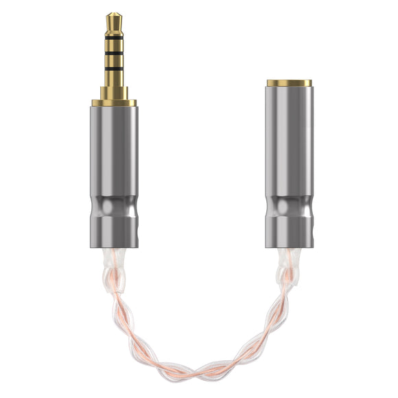 Geekria 3.5mm (1/8'') Balanced Male to 2.5mm Balanced Female Headphones Adapter, Copper and Silverplated Upgrade Cable Conversion Audio Dongle Cable (0.5feet)
