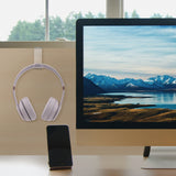 Geekria Acrylic Cubicle Wall Hooks for Headphones, Headphone Hook Holder, Headsets Hanger Compatible with Bose, SONY, Sennheiser, ATH, AKG, JBL General Purpose Game Earphone (2 Pack / Clear)